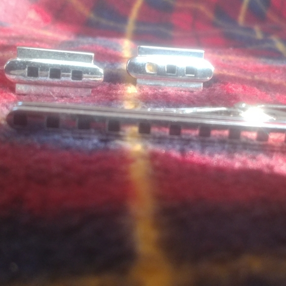 Designers signed stamped cufflinks tie clip set - Picture 2 of 6